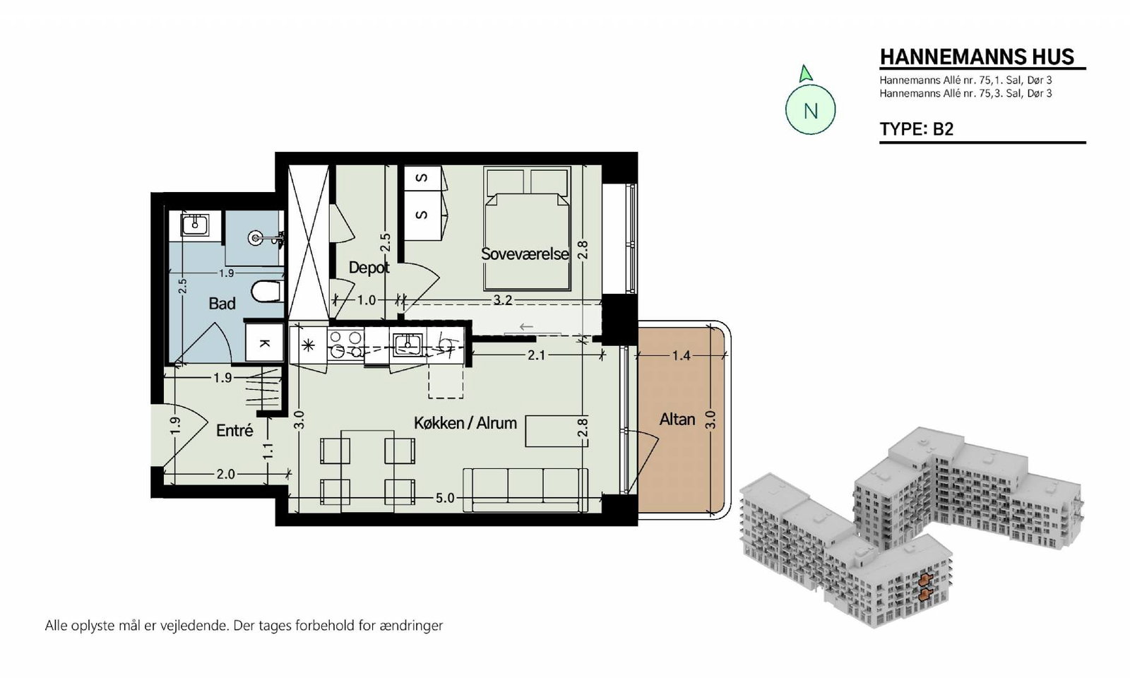 Hannemanns Allé 75, 1. 3, Hannemanns Hus billede 6
