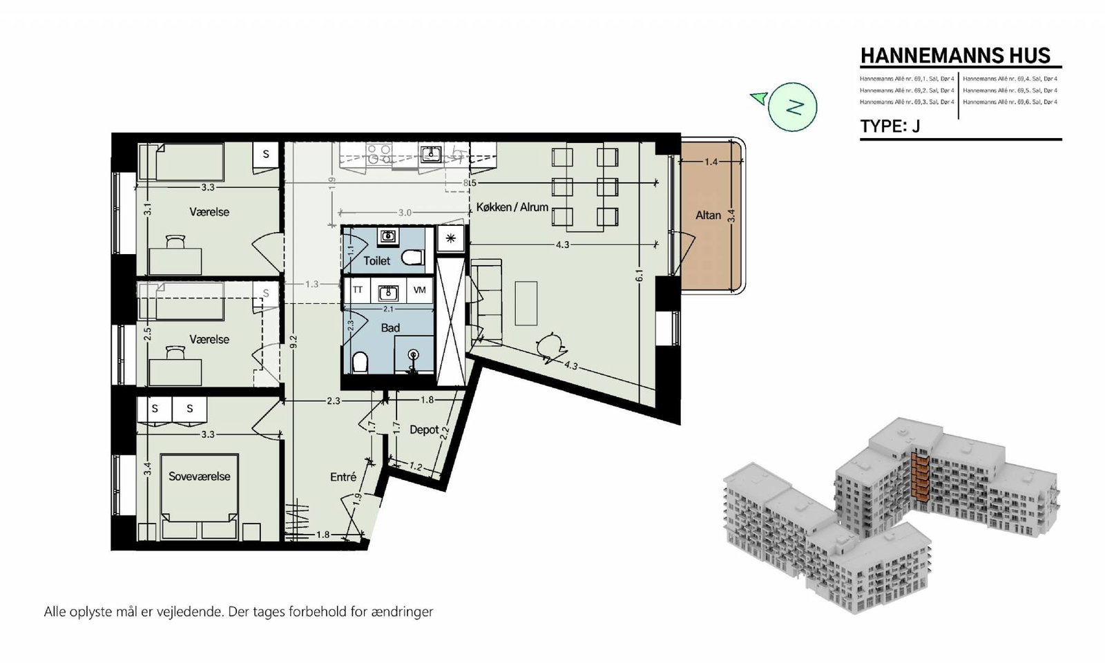 Hannemanns Allé 69, 4. 4, Hannemanns Hus billede 6