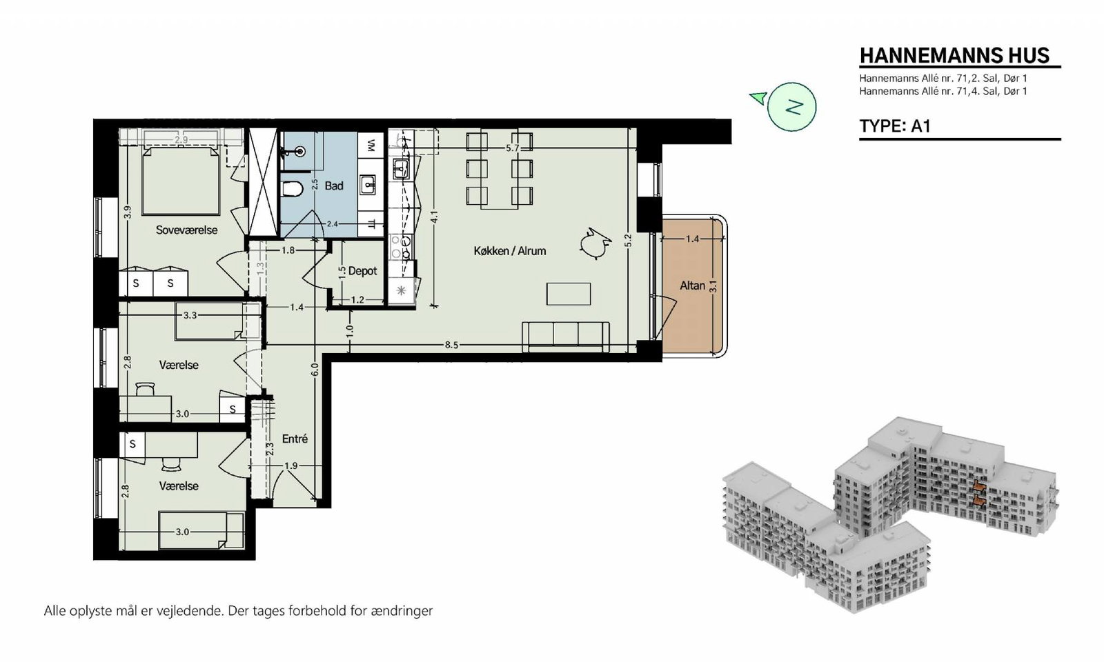 Hannemanns Allé 71, 2. 1, Hannemanns Hus billede 6