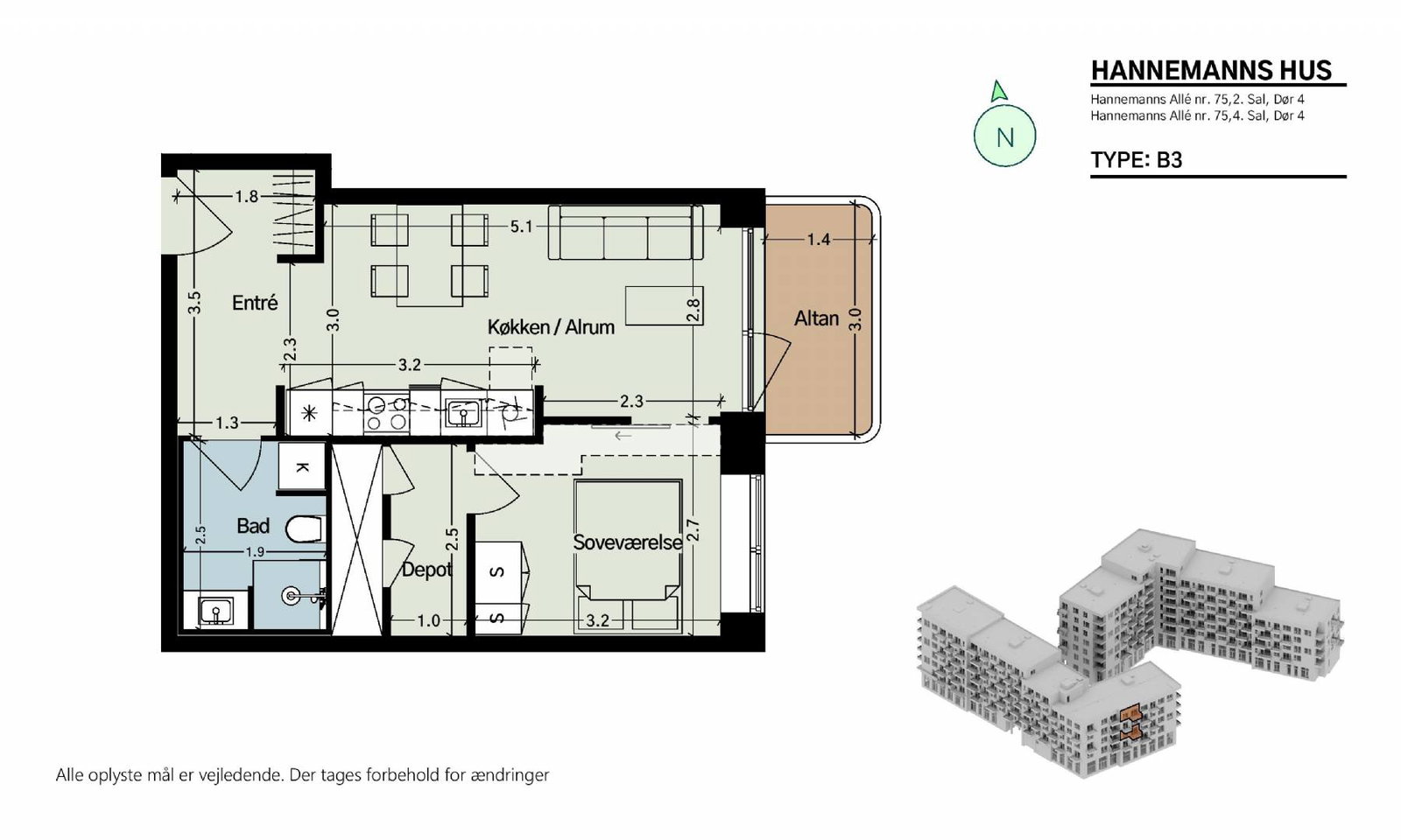 Hannemanns Allé 75, 2. 4, Hannemanns Hus billede 6