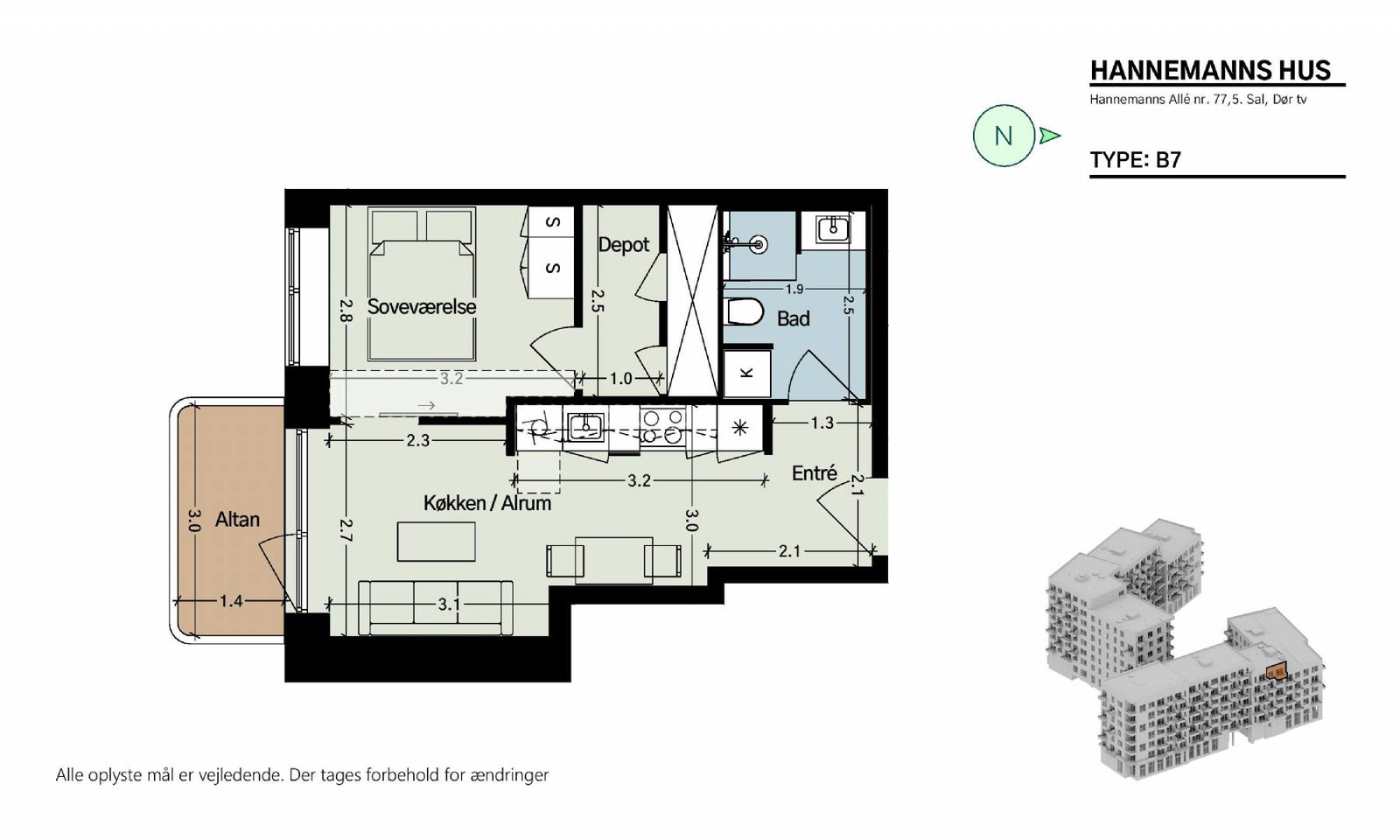 Hannemanns Allé 77, 5. tv, Hannemanns Hus billede 6