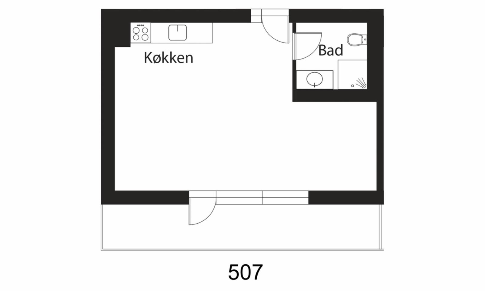 1-room apartment in København NV image 6