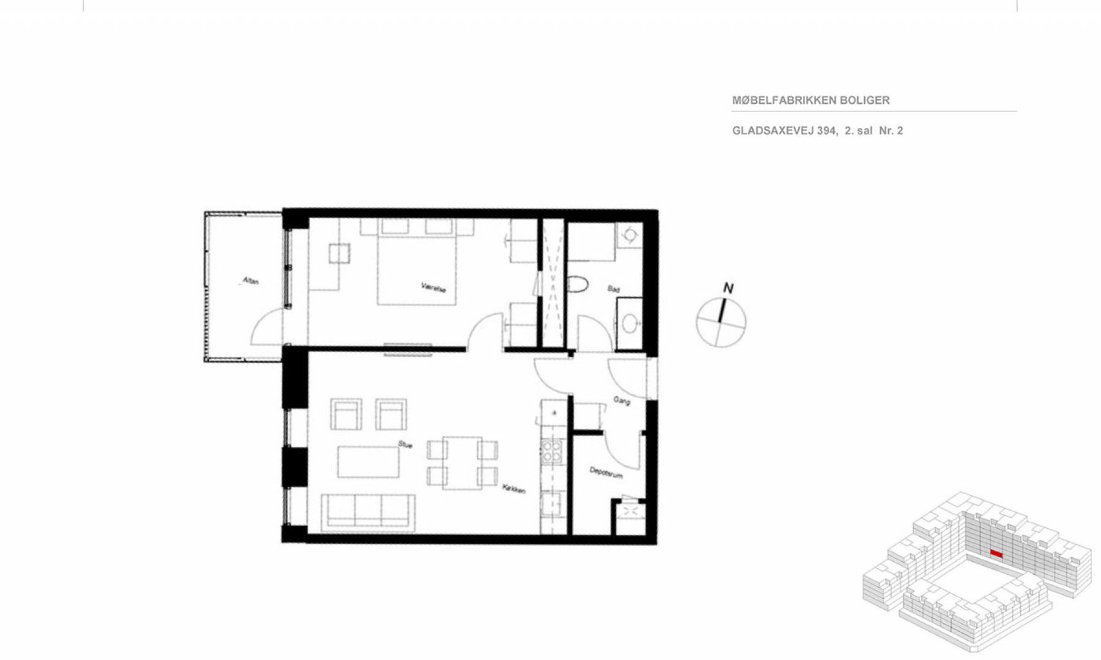2-room apartment in Søborg image 6
