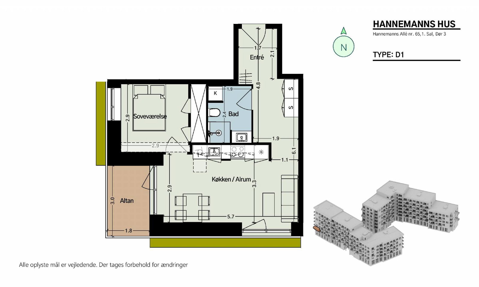 Hannemanns Allé 65, 1. 3, Hannemanns Hus billede 6