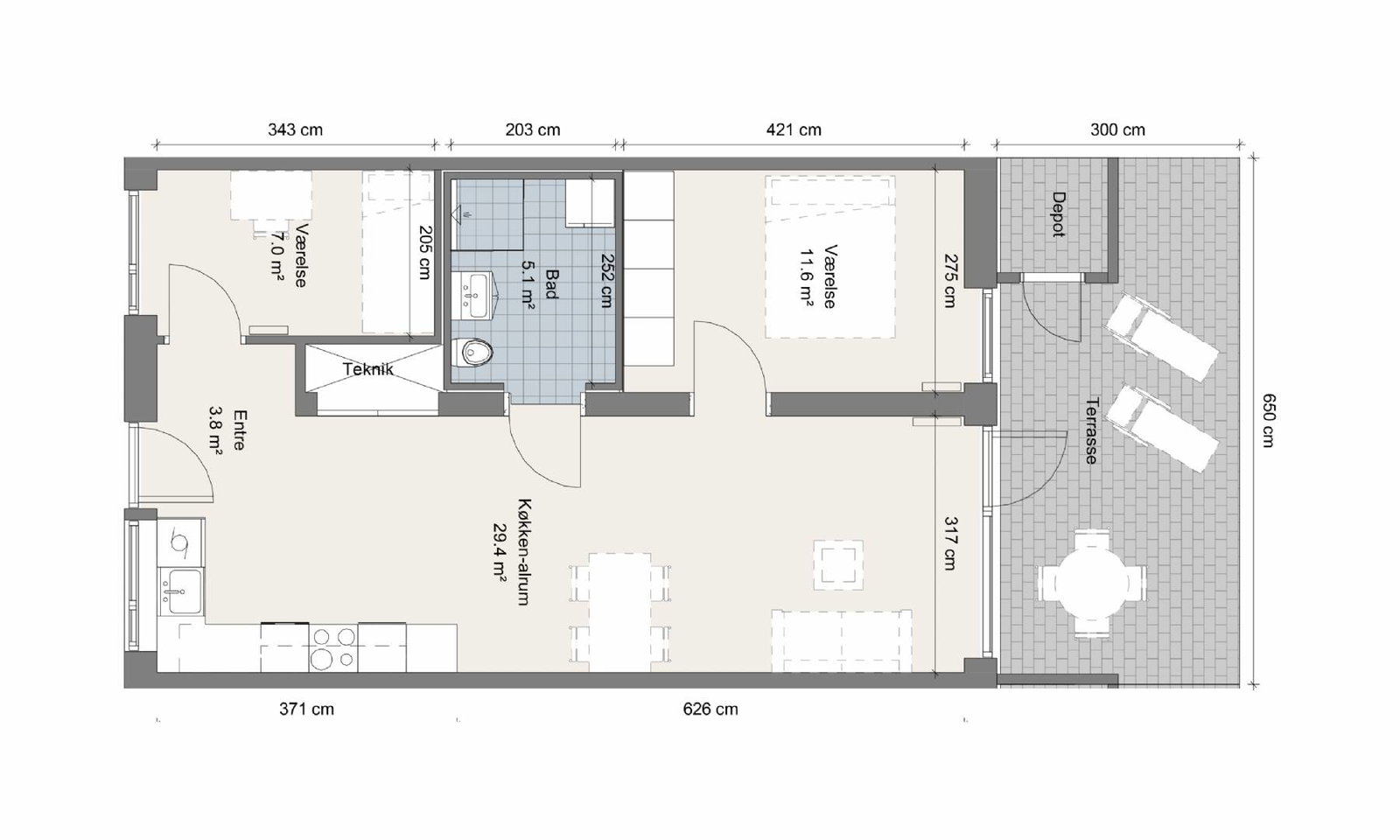 3-room apartment in Holbæk image 6