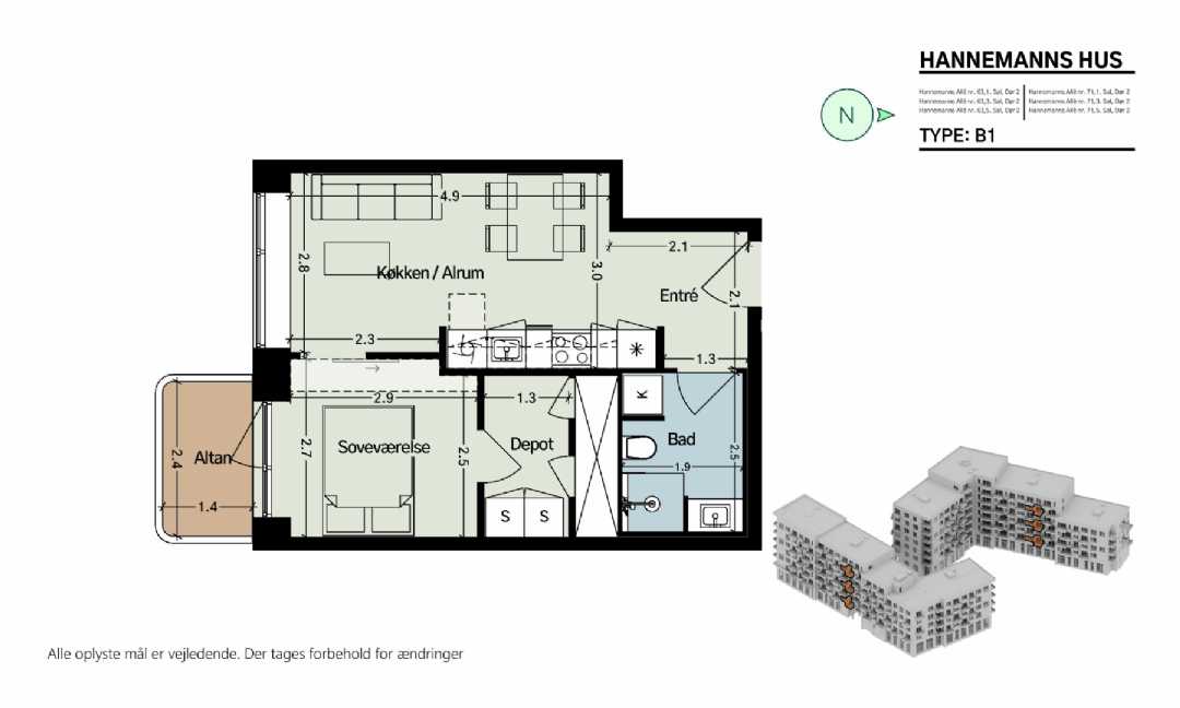 Hannemanns Allé 71, 3. 2, Hannemanns Hus billede 3