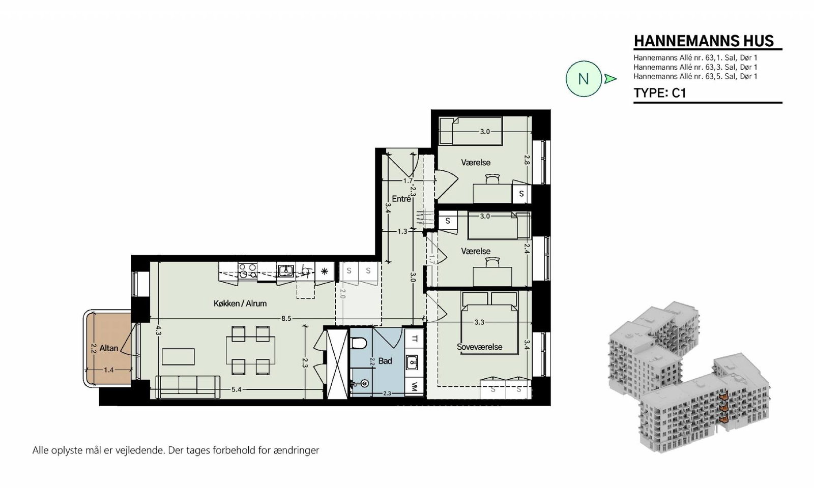 Hannemanns Allé 63, 5. 1, Hannemanns Hus billede 6