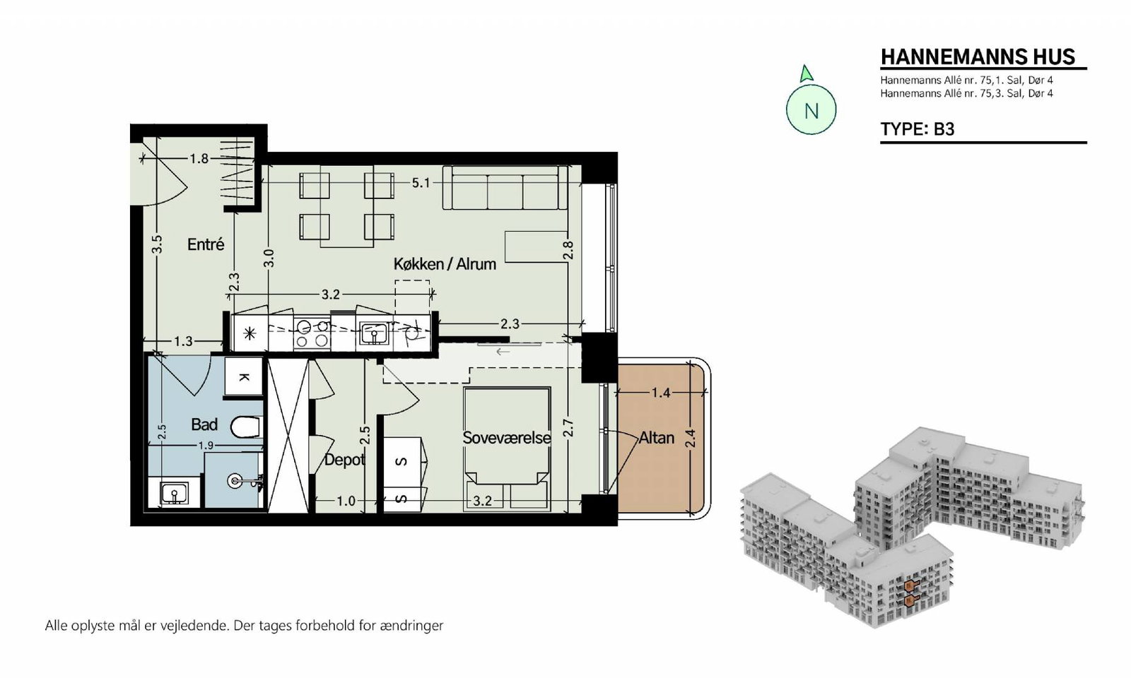 Hannemanns Allé 75, 1. 4, Hannemanns Hus billede 6