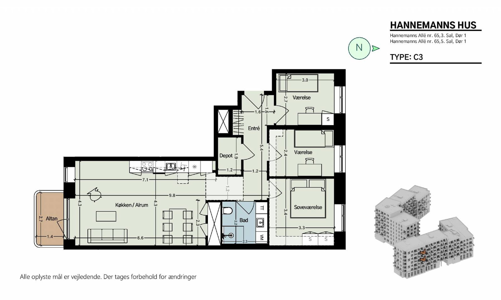 Hannemanns Allé 65, 5. 1, Hannemanns Hus billede 6