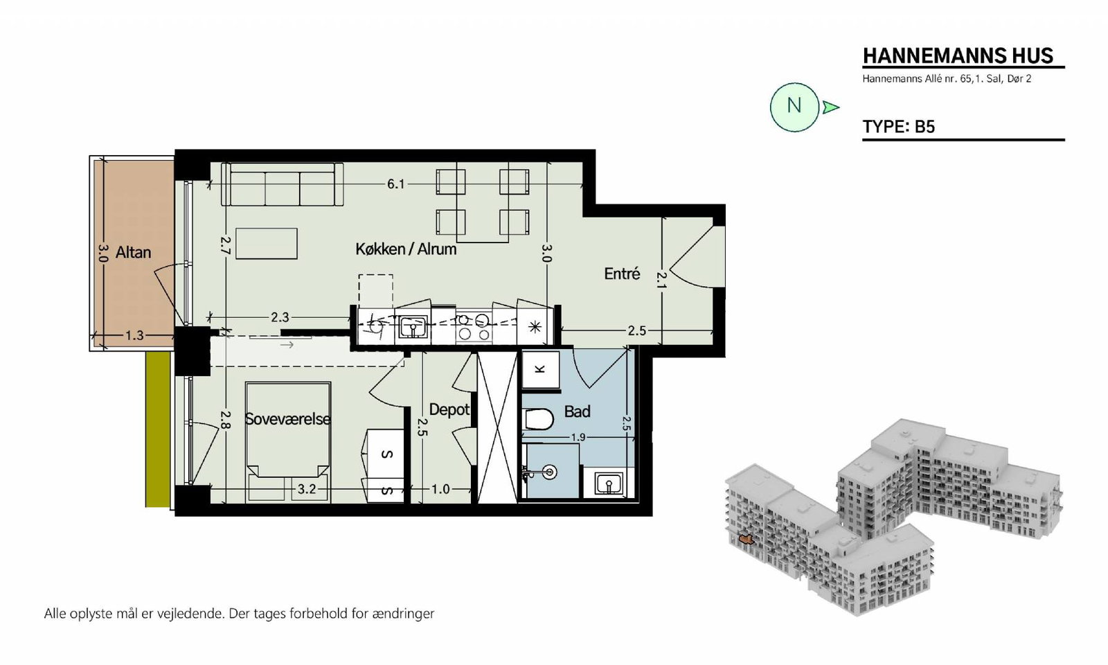 Hannemanns Allé 65, 1. 2, Hannemanns Hus billede 6
