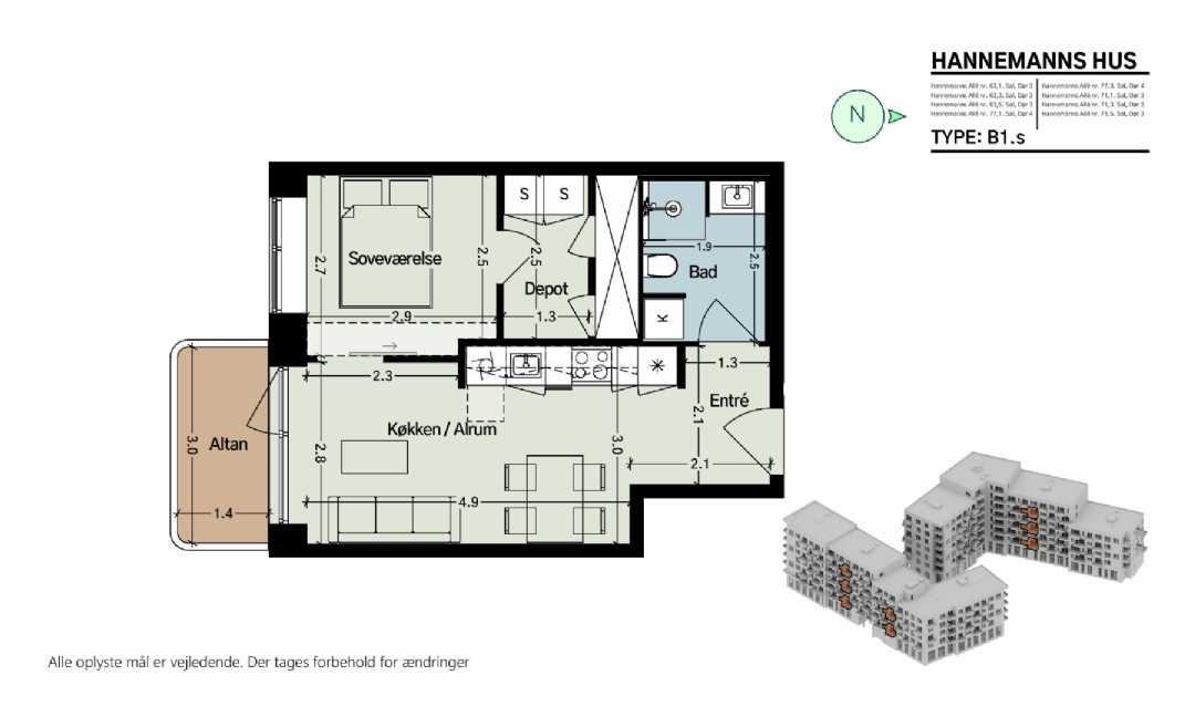 Hannemanns Allé 77, 1. 4, Hannemanns Hus billede 3