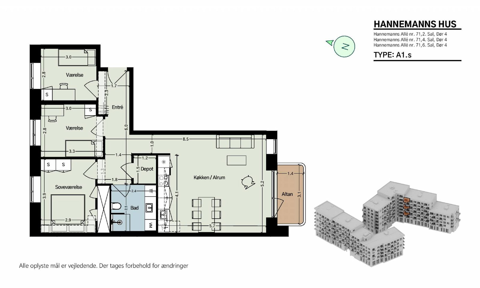 Hannemanns Allé 71, 4. 4, Hannemanns Hus billede 6
