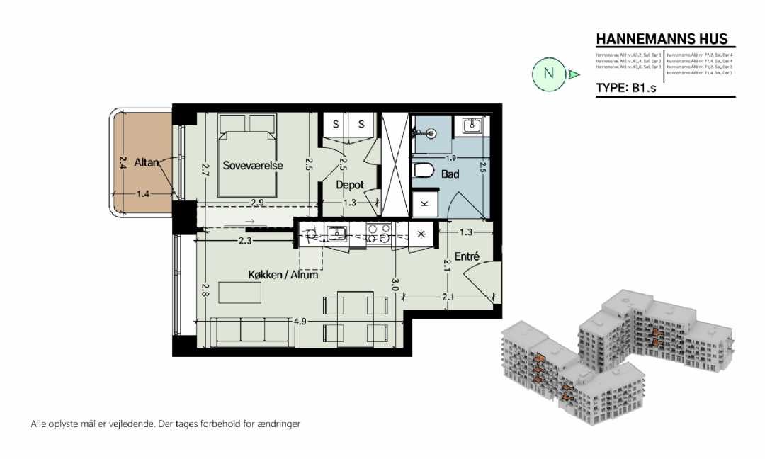 Hannemanns Allé 71, 4. 3, Hannemanns Hus billede 3