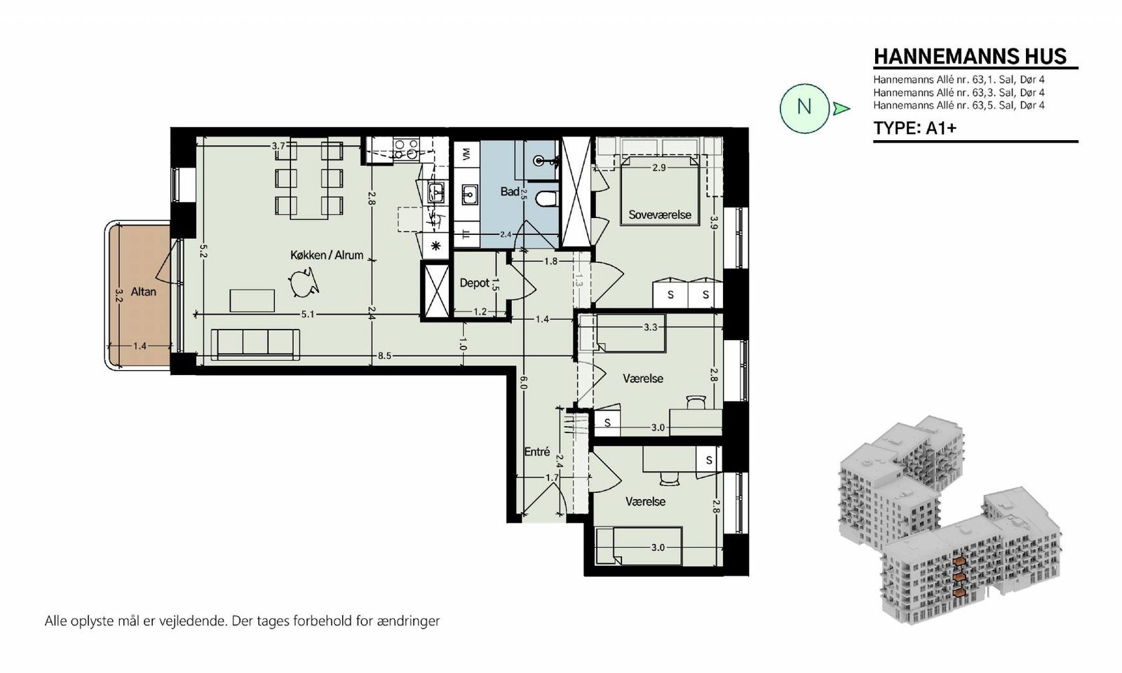 Hannemanns Allé 63, 5. 4, Hannemanns Hus billede 6