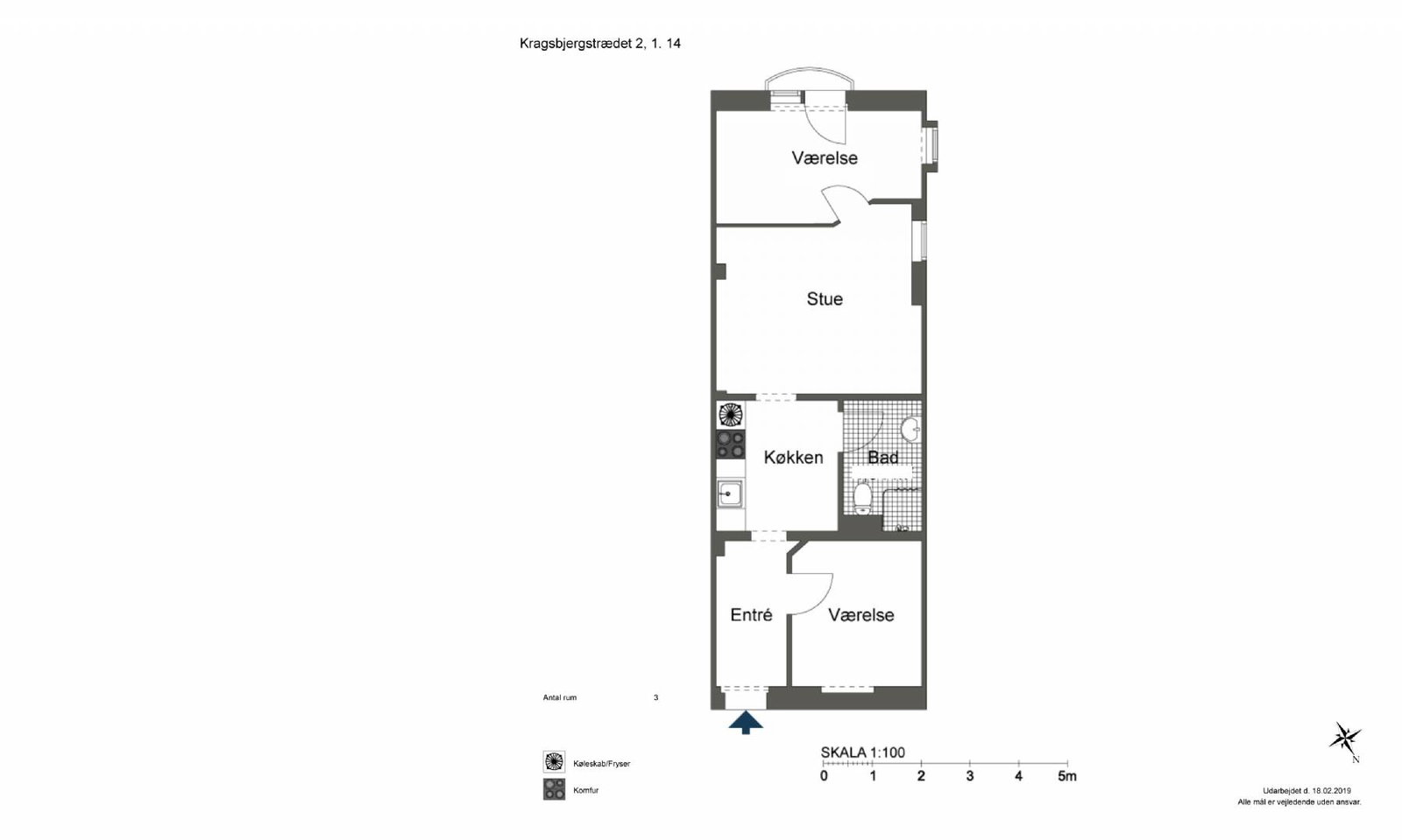 Kragsbjergstrædet 2, 1. 14, Kragsbjergstrædet 2-18 billede 6