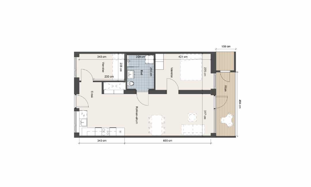 3-room apartment in Holbæk image 3